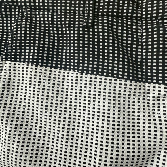 Raffaello Rossi Checked Black And White Contrasting Cotton Trouser Pants - Picture 7 of 15